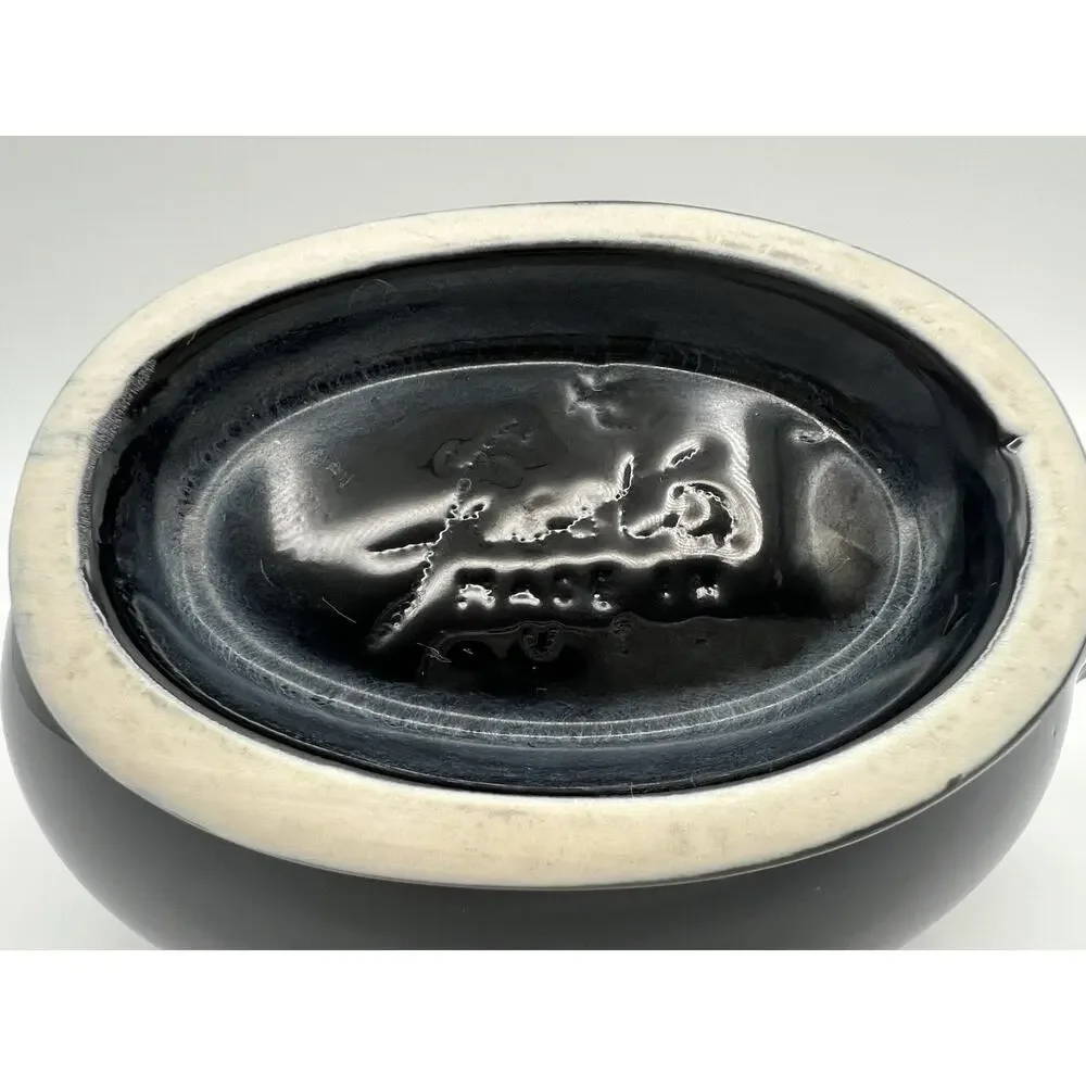 Homer Laughlin Fiesta BLACK Ceramic Open Sauce / Gravy Boat Retired